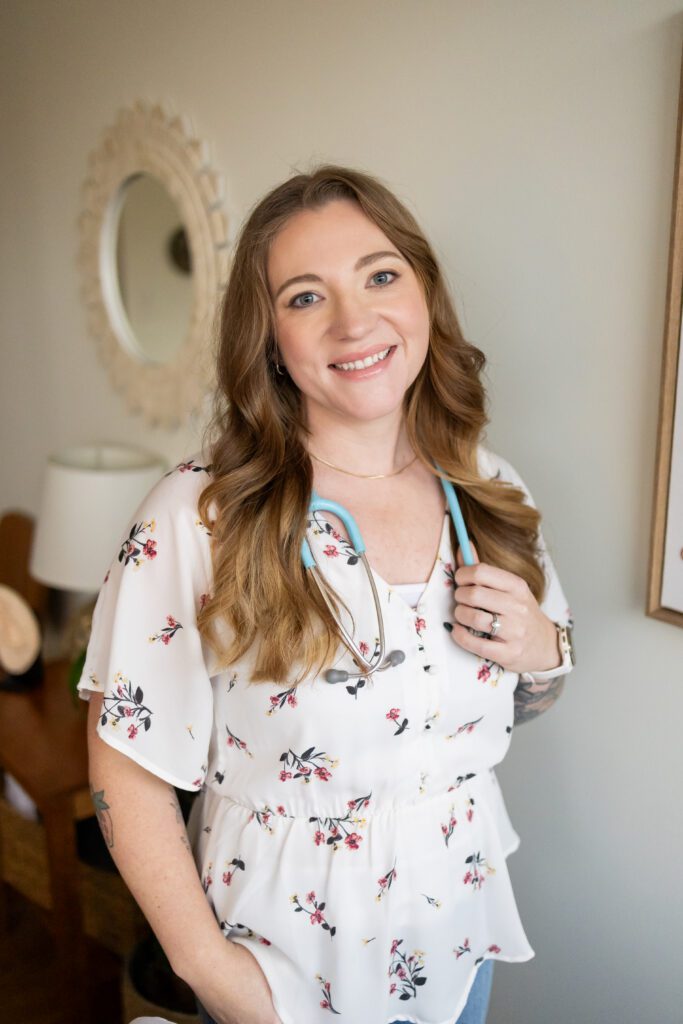 woman smiling in natural light during brand photography