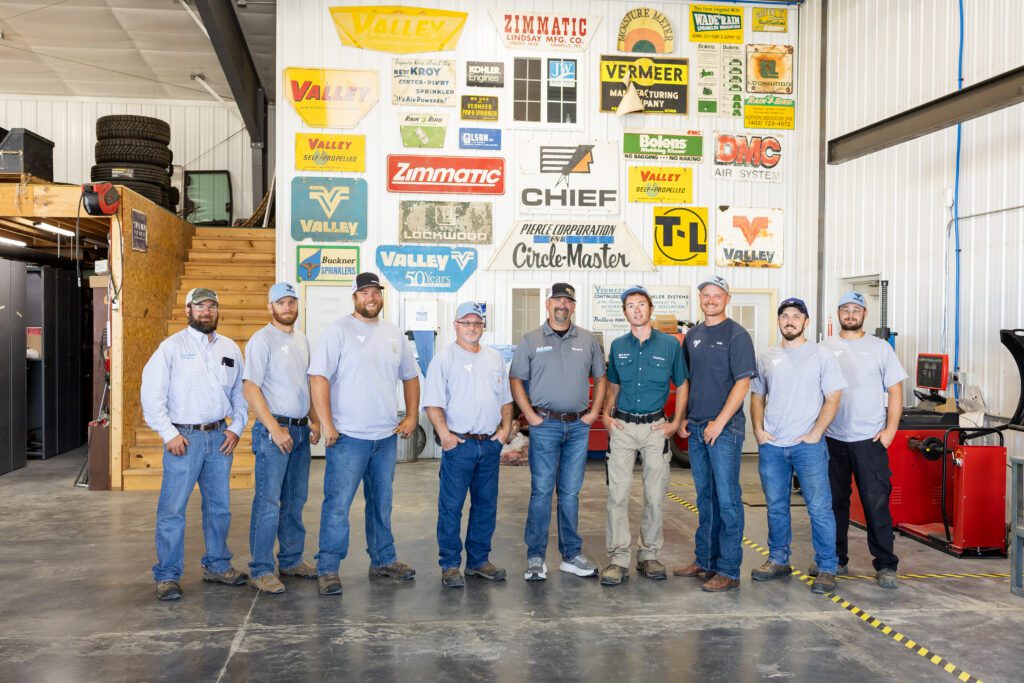 industrial team group photo in workshop in Lincoln, Nebraska